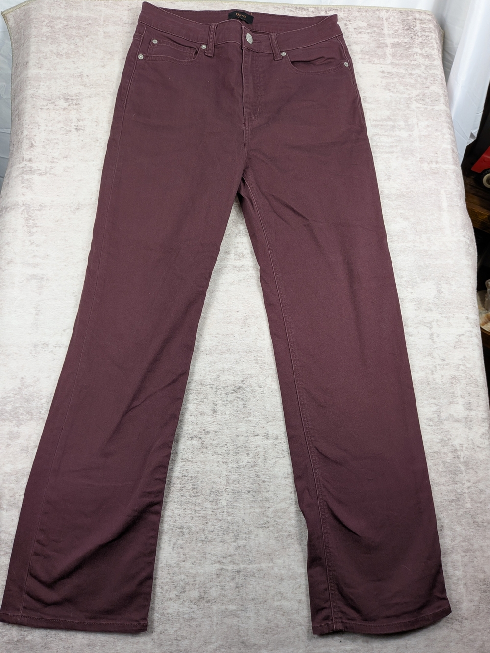 Quince Burgundy Wine Straight-Leg Pants